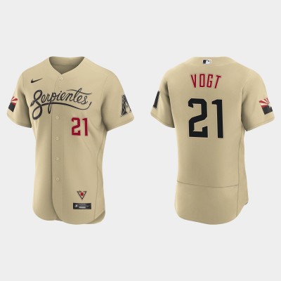 Arizona Arizona Diamondbacks #21 Stephen Vogt Men's Nike 2021 City Connect Authentic MLB Jersey Gold
